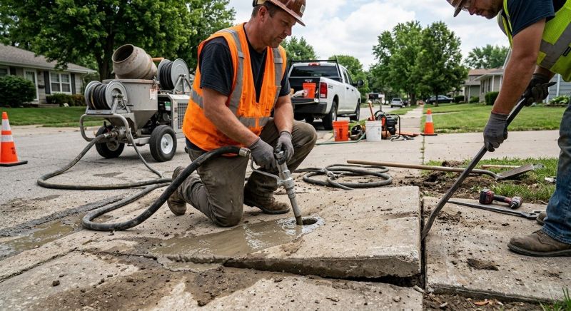 Concrete Settlement Repair in Des Moines, IA