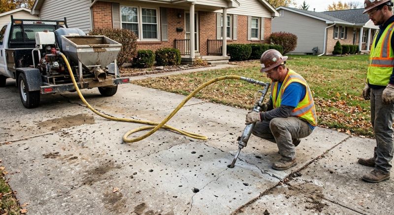 Driveway Slab Lifting in Des Moines, IA